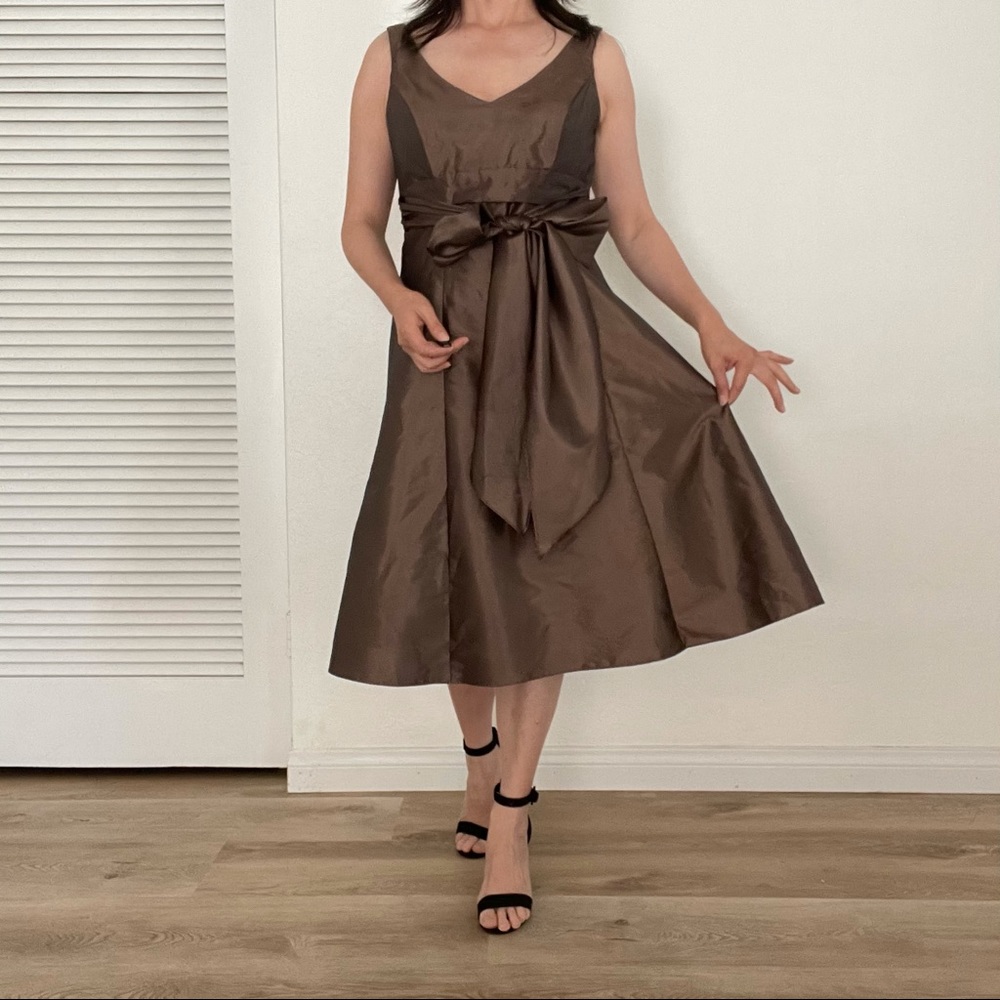 David's Bridal Deep V Neck prom bridesmaid